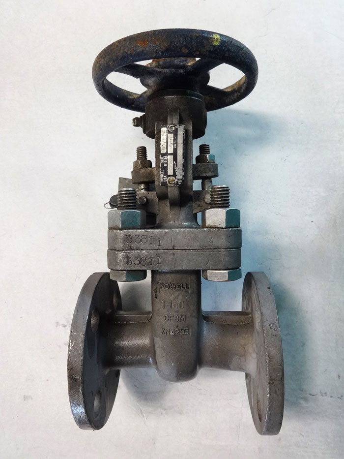 POWELL 1" 150# CF8M FLANGED GATE VALVE, FIG# 1.00 2491