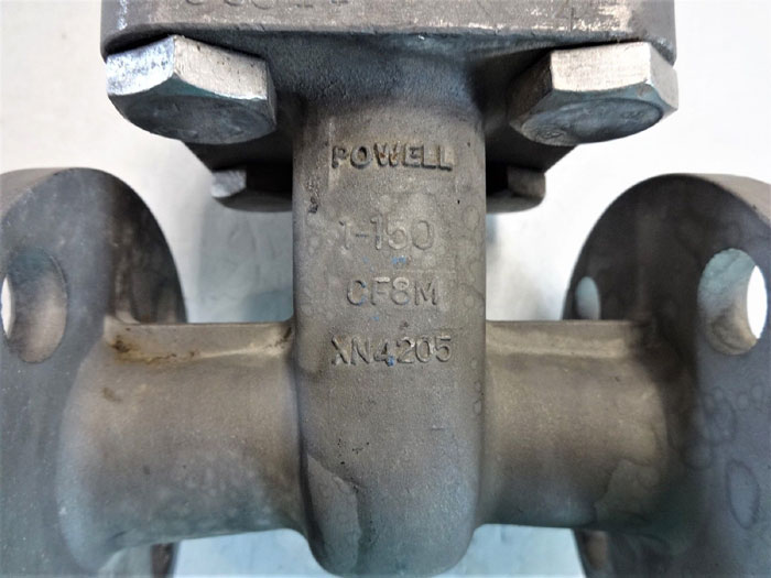 POWELL 1" 150# CF8M FLANGED GATE VALVE, FIG# 1.00 2491