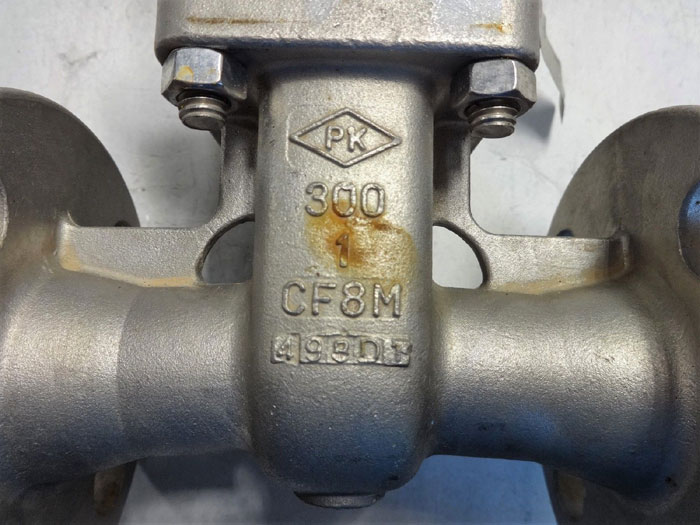 PK VALVE 1" 300# CF8M FLANGED GATE VALVE, FIG# 300RF10SL-GRF