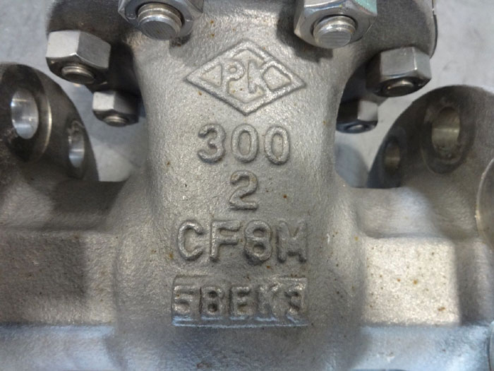 PK VALVE 2" 300# CF8M FLANGED GATE VALVE, FIG# 300RF12SH-GRF API600