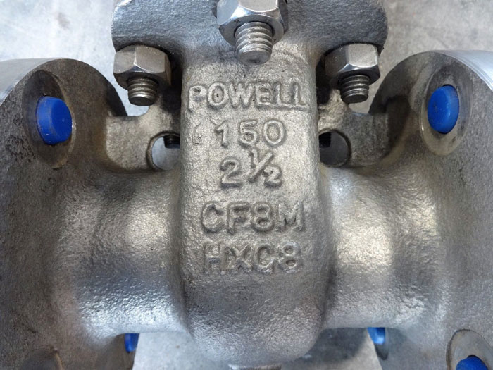 POWELL 2-1/2" 150# CF8M FLANGED GATE VALVE, FIG# 2456