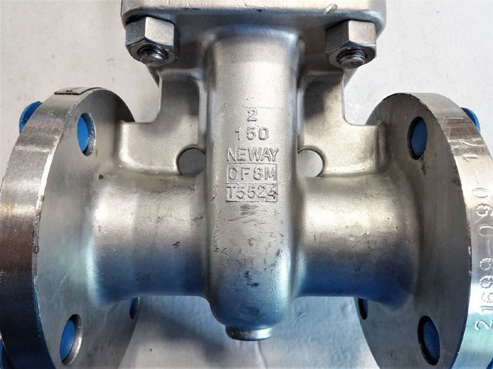 NEWAY 2" 150# CF8M GATE VALVE, FIG# G1RG10