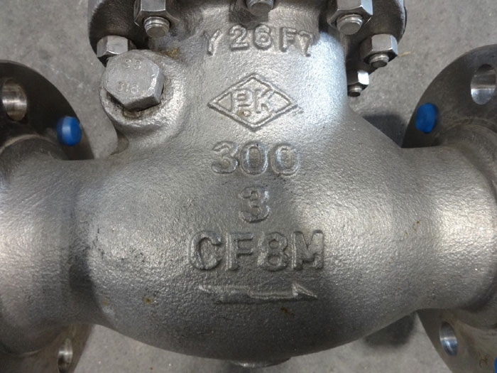 PK 3" 300# CF8M SWING CHECK VALVE, FIG# 302RF10SL-GRF