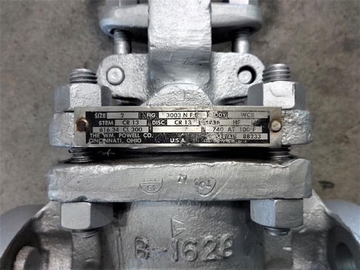 POWELL 2" 300# WCB FLANGED GATE VALVE, FIG# 3003 N F. B.