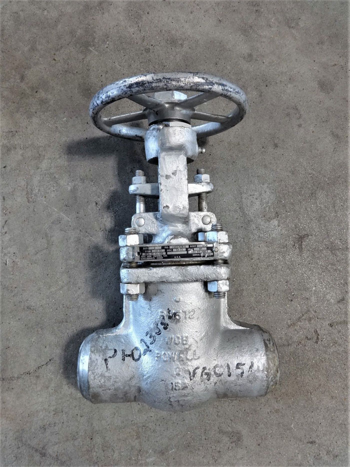 POWELL 2" 150# WCB BUTTWELD GATE VALVE, FIG# 1503 N W. E.