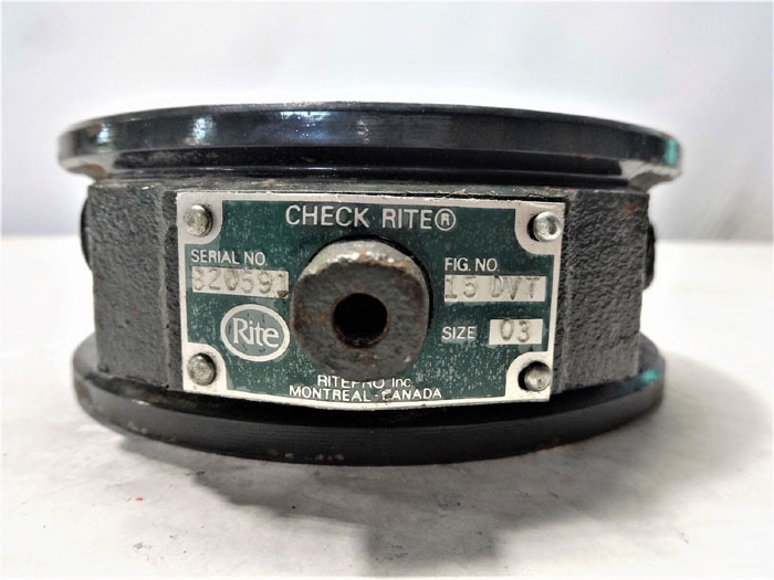 RITEPRO CHECK RITE 3" 150# WAFER SWING CHECK VALVE, FIG# 15DVT