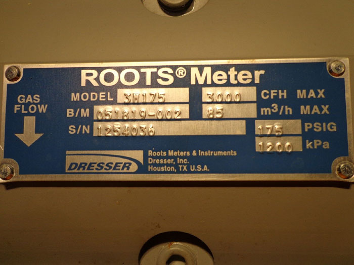 DRESSER ROTARY ROOTS METER 3M175