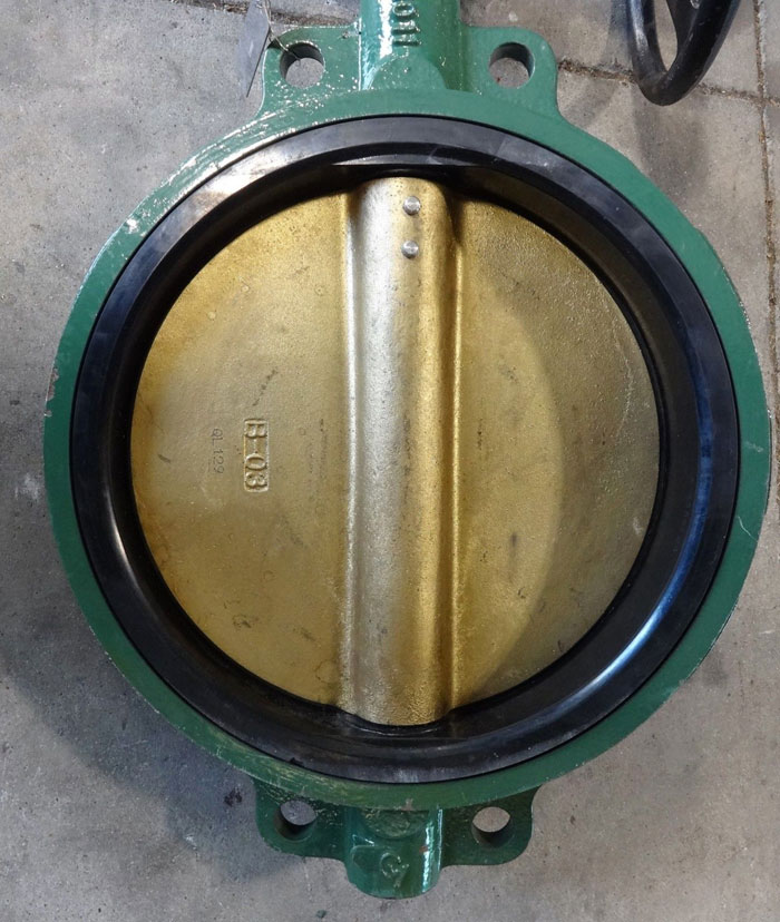 CENTER LINE 12" GEAR OPERATED BUTTERFLY VALVE, DUCTILE IRON BODY, ALUM BRZ DISC