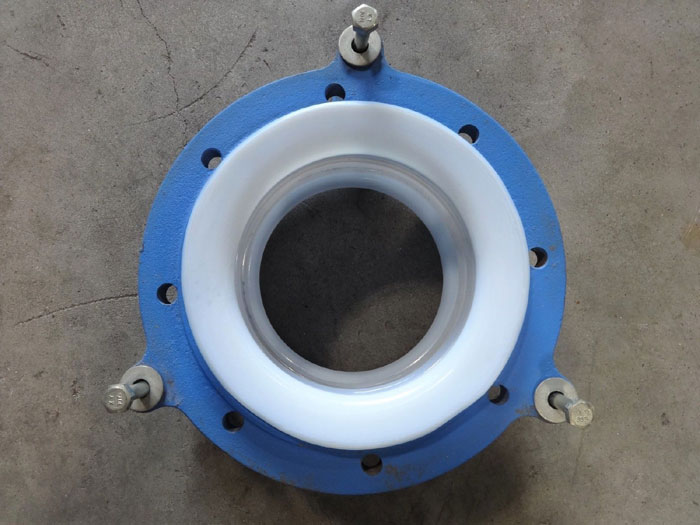 6" X 6" EXPANSION JOINT, PTFE BELLOW, CARBON STEEL FLANGES, 3-SPOKE