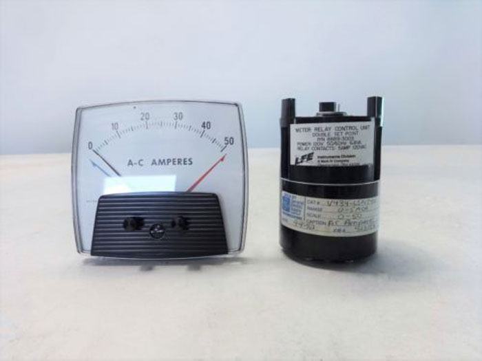 LFE SERIES 195 METER RELAY, 0-50 AC AMP RANGE, W/ RELAY CONTROL 8889-3003