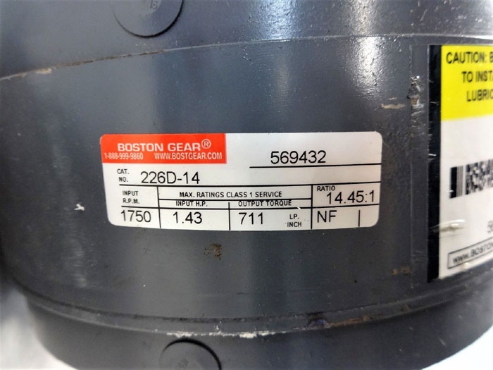 BOSTON GEAR SPEED REDUCER 226D-14