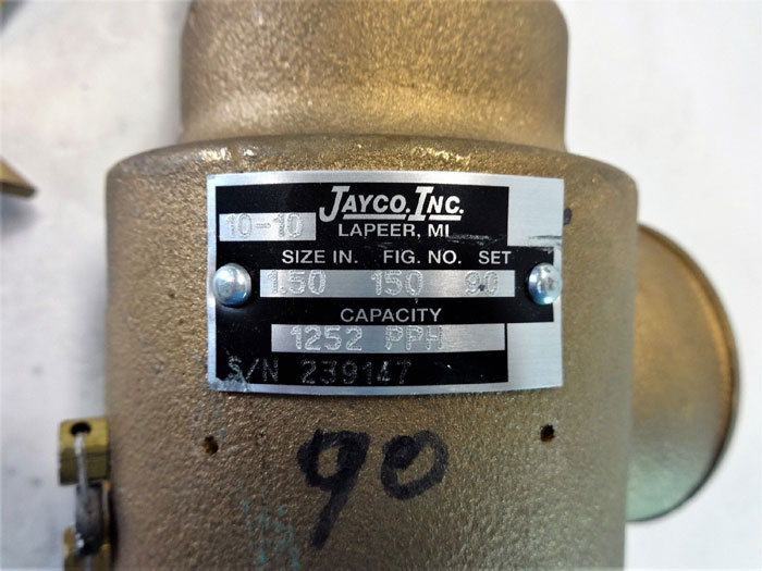 JAYCO 1.5" X 2" BRONZE SAFETY RELIEF VALVE, FIG# 150