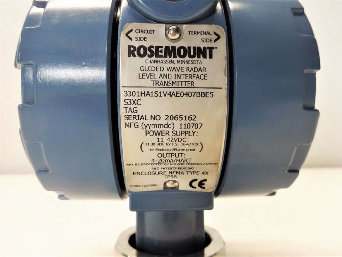 Rosemount 3300 Guided Wave Radar Level Transmitter 3301HA1S1V4AE0407BBE5