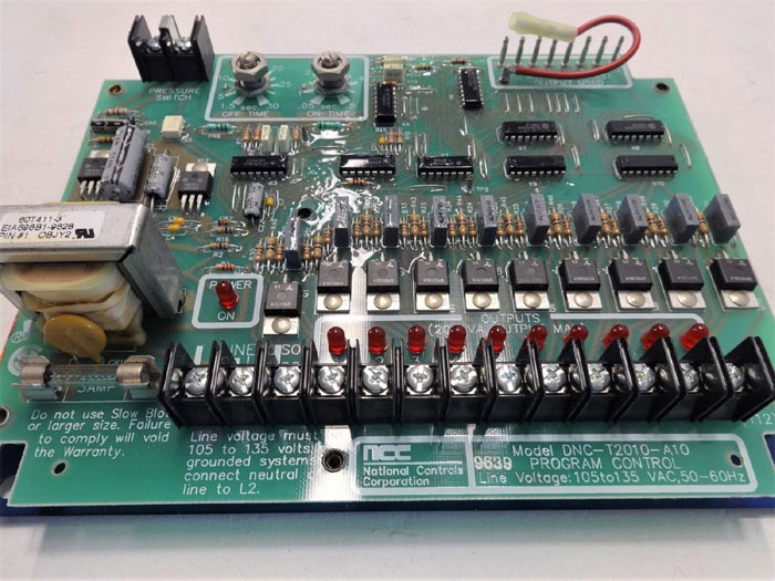 NCC National Controls Corp DNC-T2010-A10 Program Control Circuit Board