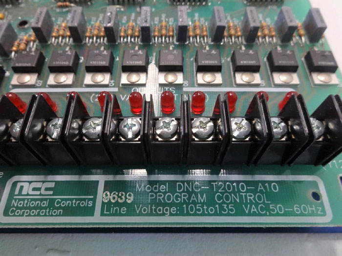 NCC National Controls Corp DNC-T2010-A10 Program Control Circuit Board