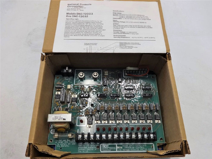 NCC National Controls Corp DNC-T2010-A10 Program Control Circuit Board