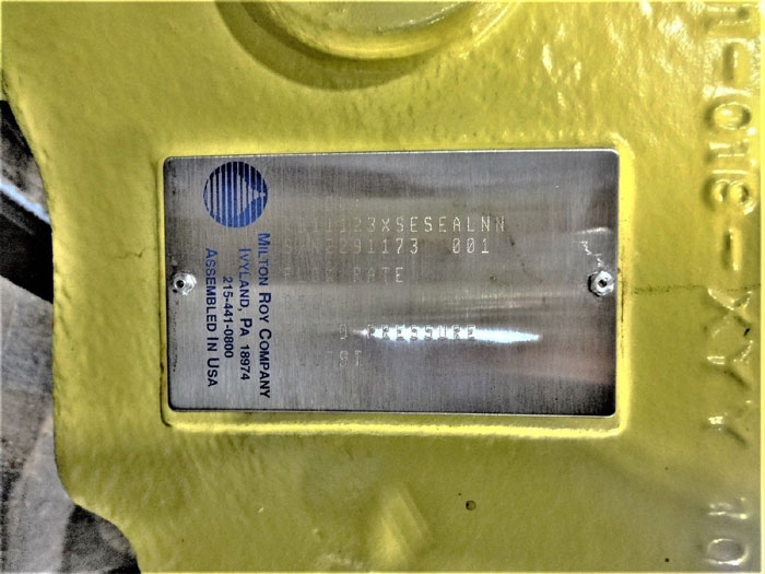 Milton Roy Metering Pump RB11123XSESEALNN, 85 GPH Flow Rate, 100 PSI