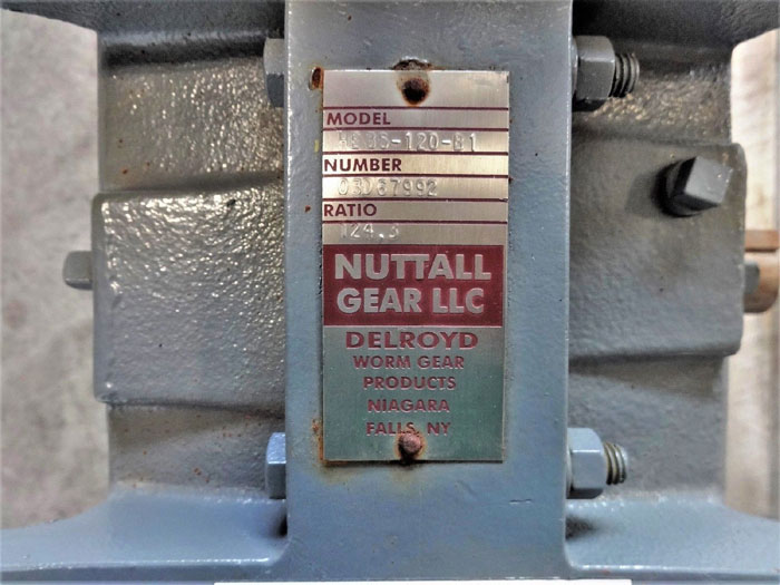 Nuttall Gear Delroyd Gearbox HE35-120-B1, 124.3 Ratio