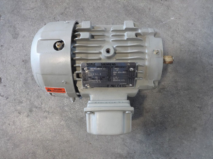 Siemens Type SD100 NEMA Premium Efficiency Motor 1LE23211AB214EA3, 1HP, 1755RPM