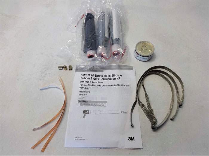 3M Cold Shrink 7620-T-95 QT-III Silicone Rubber Termination Kit