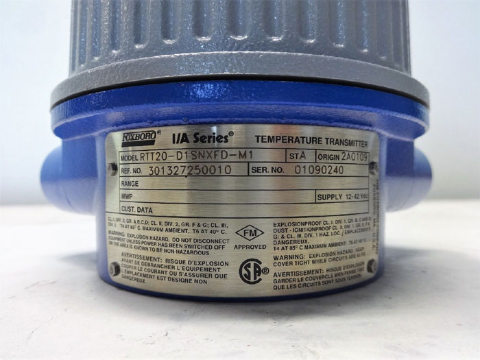 Foxboro I/A Series Temperature Transmitter RTT20-D1SNXFD-M1