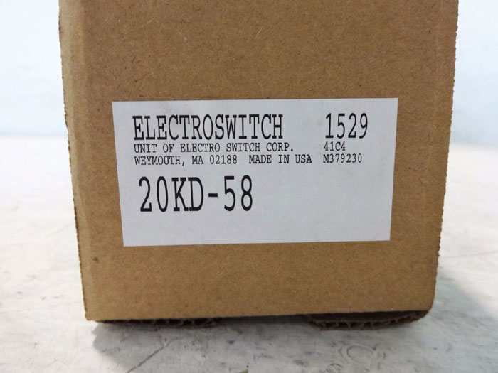 ELECTROSWITCH ROTARY CIRCUIT BREAKER CONTROL SWITCH 20KD-58