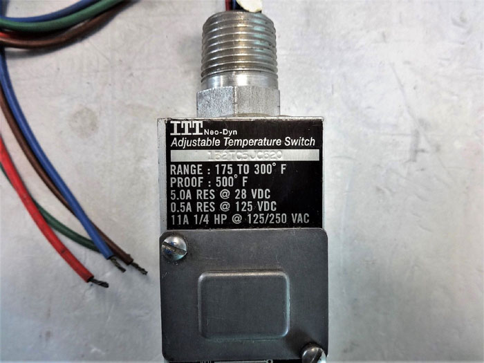 ITT Neo-Dyn 175 to 300F Adjustable Temperature Switch 132TC5JC620