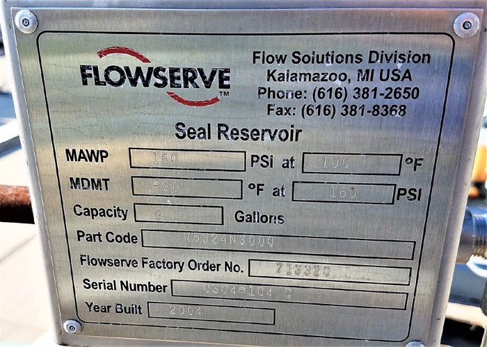 Flowserve Durco Mark 3 Centrifugal Pump, MK3 STD, 1K1.5X1-82/6.63RV, CD4M Mat'l