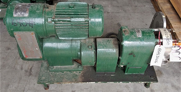 Tri-Clover PR Series Positive Rotary Pump, Model PRE60-2M-UH4-SL-S, Stainless