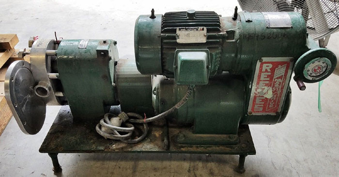 Tri-Clover PR Series Positive Rotary Pump, Model PRE60-2M-UH4-SL-S, Stainless