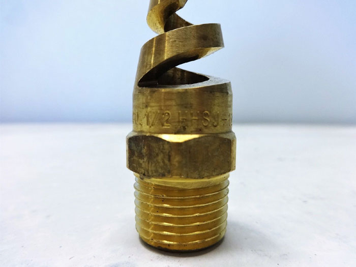 Qty of 10 Spraying Systems 1/2" NPT Spiral Jet Spray Nozzle, Brass HHSJ-120164-S