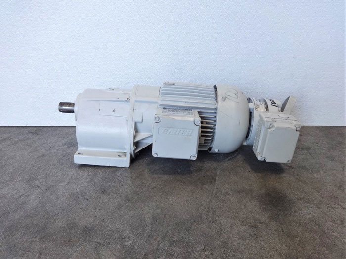 Eberhard Bauer Spur Gear Motor G02-11/DPK8122-200L-H with Brake GBR 50 GS-HL