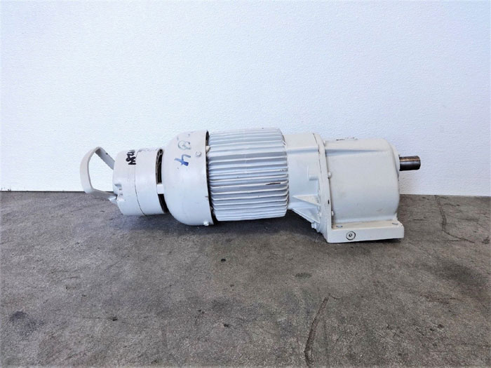 Eberhard Bauer Spur Gear Motor G02-11/DPK8122-200L-H with Brake GBR 50 GS-HL