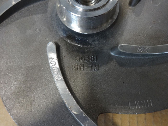 Goulds 5-Vane Pump Impeller, 10", CN-7M, #56381