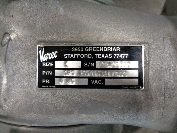 Varec 4" Pressure Vacuum Relief Valve, Aluminum SPC 365 0B41TFFT02