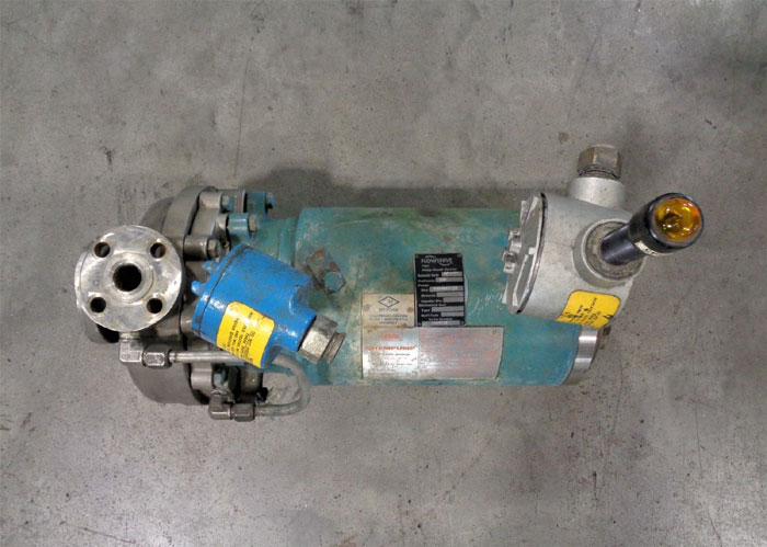 Crane Chempump 1.5 x 1 x 8-1F Seal-less Pump, Stainless Steel NC-AA-8N2-1S
