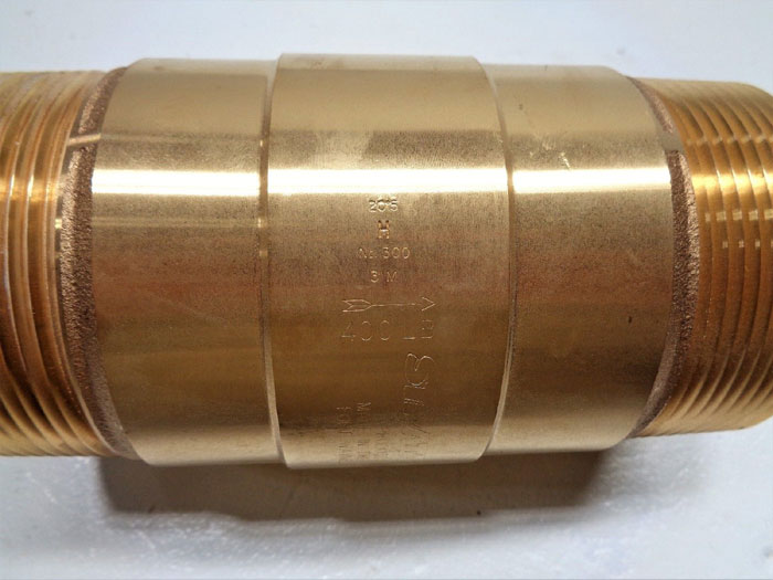 Strataflo 3" MNPT Check Valve, #300, 400 LB, Bronze w/ Rubber Poppet