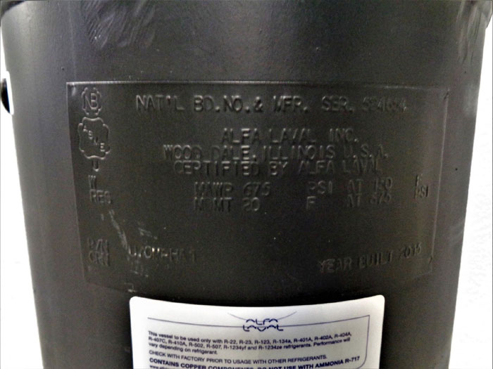Alfa Laval Refrigerant Receiver U70MPHA1
