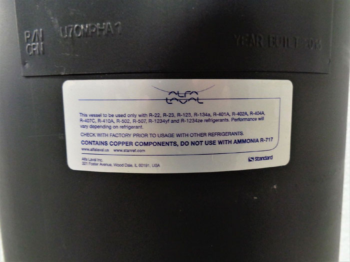 Alfa Laval Refrigerant Receiver U70MPHA1