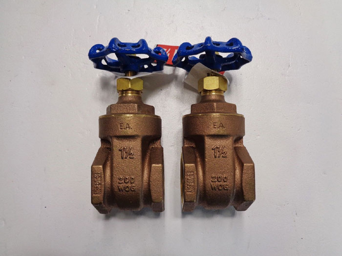 American Valve 1-1/2" Threaded Gate Valve, Bronze, #G300 **Lot of (4)**