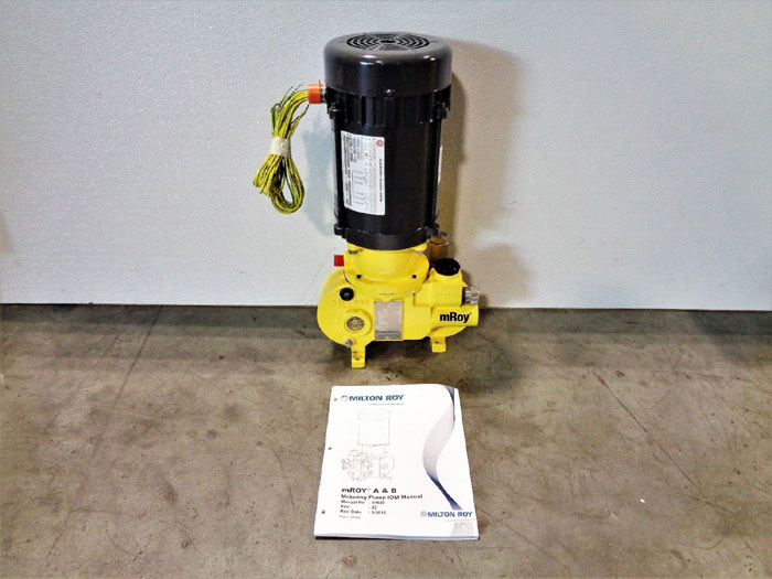 Milton Roy Metering Pump MRA11D245XAPPNSNNY, 1.20GPH, 1800PSI, 1.70 GPH, 100 PSI