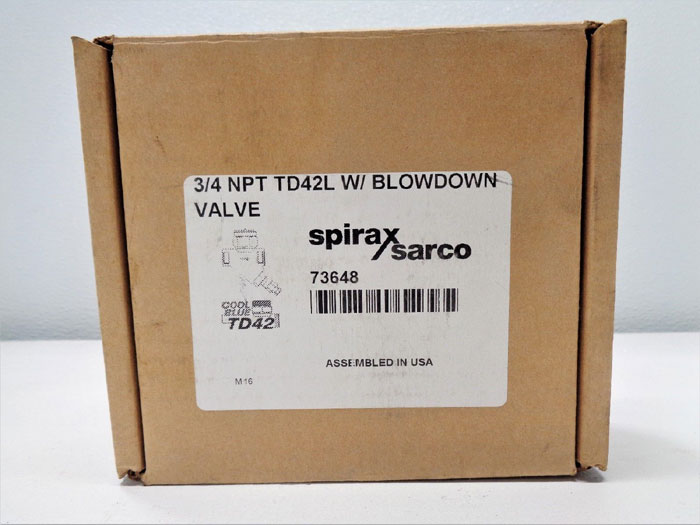Spirax Sarco 3/4" Thermodynamic Steam Trap TD42L w/ Blowdown Valve 73648