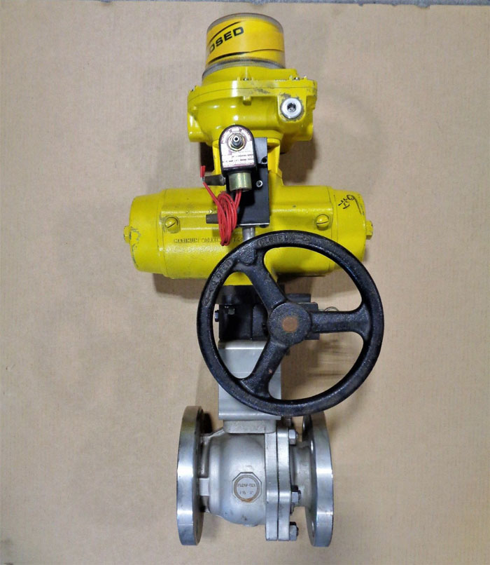 Flow-Tek 3" 150# CF8M 2-Pc Full Port Ball Valve w/ Hytork 280 Actuator