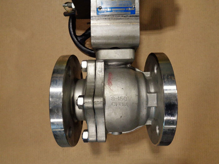 Flow-Tek 3" 150# CF8M 2-Pc Full Port Ball Valve w/ Hytork 280 Actuator