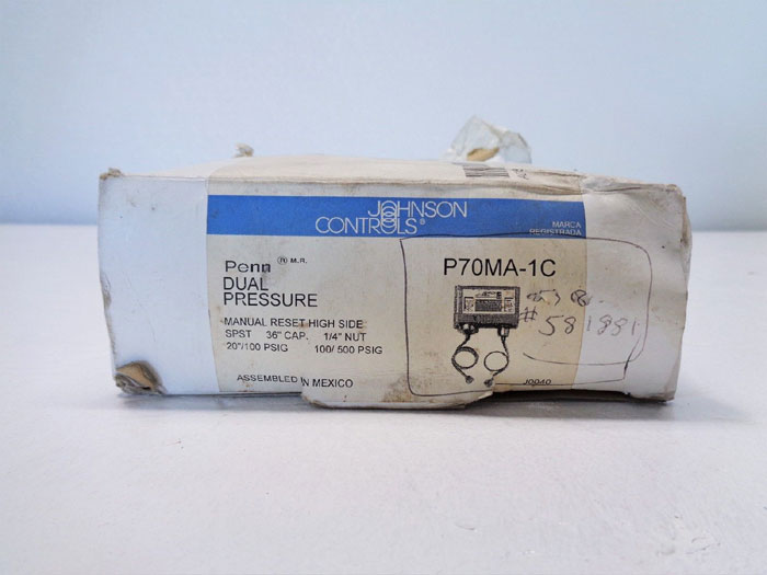 Johnson Controls Penn P70MA-1 Refrigeration All Range Dual Pressure Controller