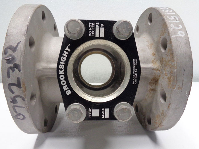 Brooks Brooksight 4" 150# RF Flanged Sight Glass Valve, CF8M