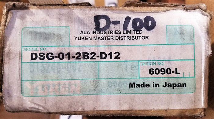 Yuken Directional Valve DSG-01-2B2-D12