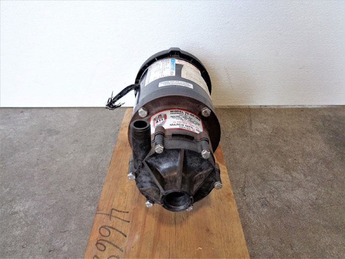 March TE-6K-MD Centrifugal Mag Drive Pump, Kynar, w/Marathon 1/2HP 3-Phase Motor