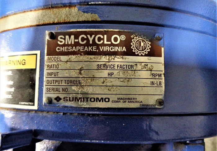 Sumitomo SM-CYCLO 6000 Series Gear Drive CVVJ3-6140Y-6