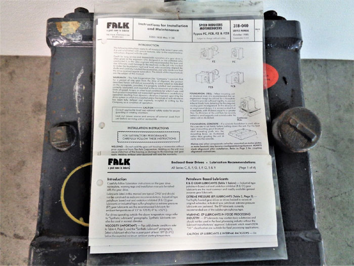 Falk 1060FC3A Enclosed Gear Drive, Ratio 70.51